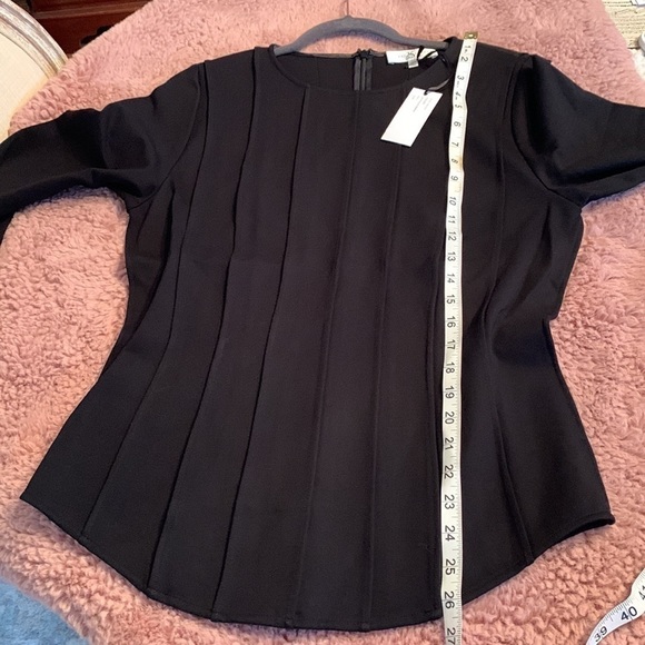 NWT Staci Snider Black With Pintuk Bodice Top Back Zipper New and Stunning - Picture 9 of 12